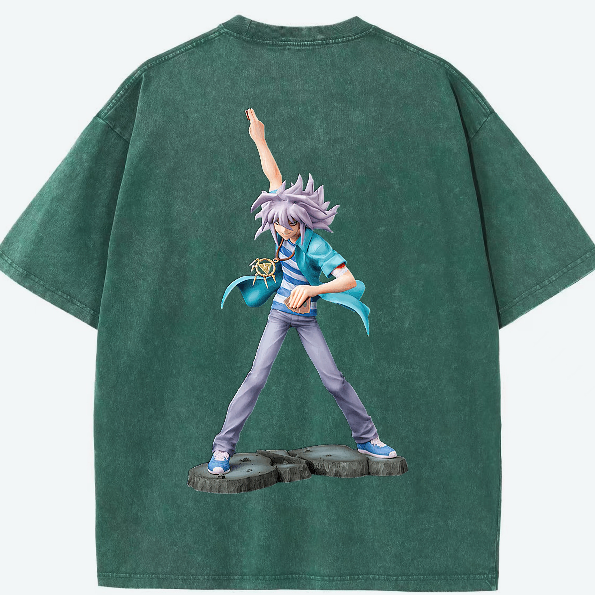 （画像用） 遊☆戯☆王 Yu-Gi-Oh! 綿100% ヴィンテージ風 半袖Tシャツ（背面プリント）